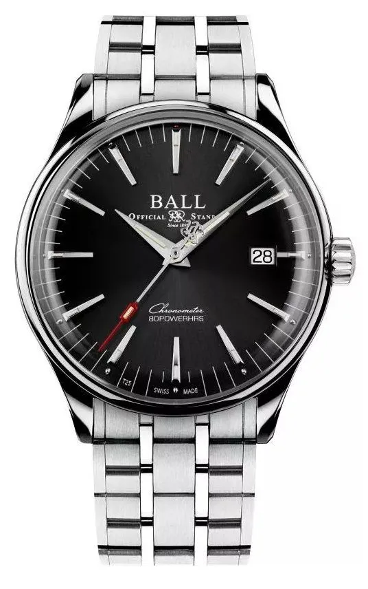 Reloj para hombres Ball Trainmaster Manufacture 80 Hours Automatic Chronometer NM3280D-S1CJ-BK