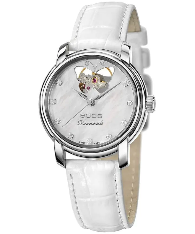Reloj para mujeres Epos Ladies Diamonds Open Heart Automatic 4314.133.20.89.10