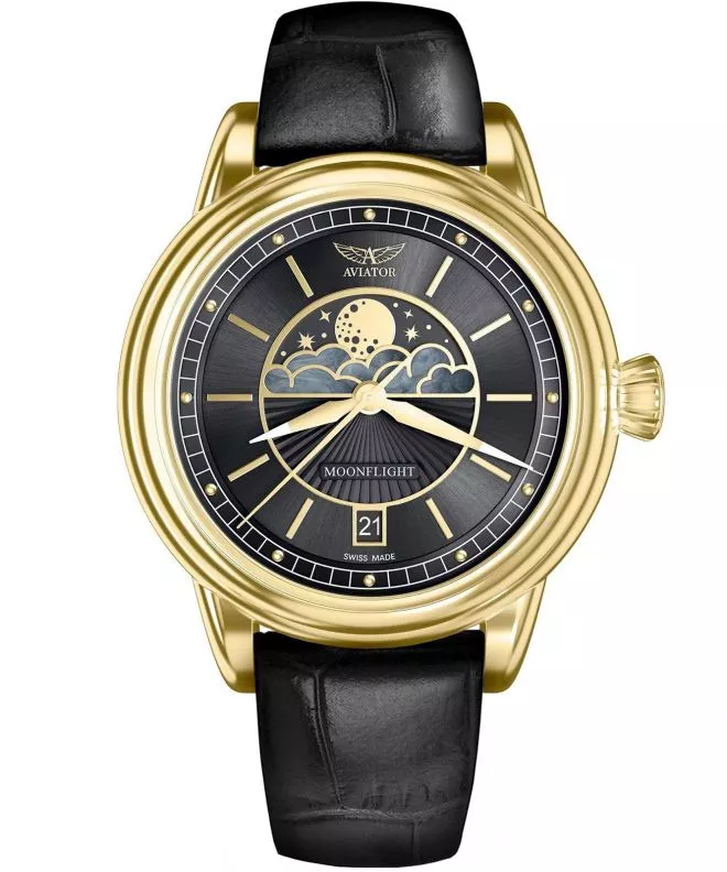 Reloj para mujeres Aviator Douglas Moonflight Limited Edition + correa Aviator V.1.33.1.344.5-SET