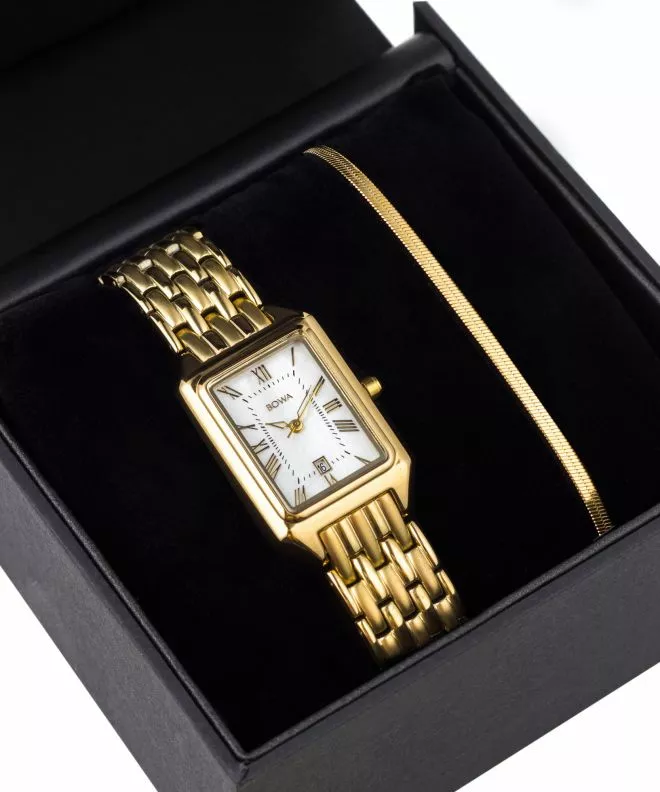 Reloj para mujeres BOWA Barcelona Pearl Gold Steel 23 Gift Set BC234-154-144S-419-03