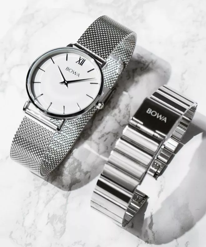 Reloj para mujeres BOWA London Silver Black-Tone 33 SET LO332-26-165M