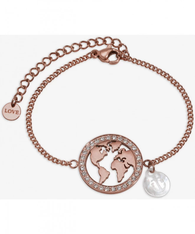 Pulsera Tom Hope Globe Bracelet Stones Coffee TM0647