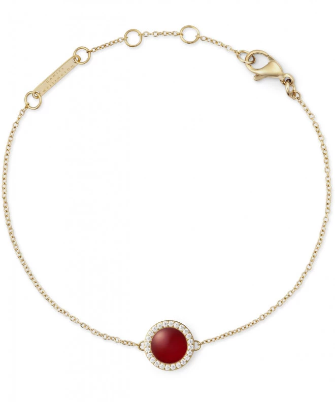 Pulsera Daniel Wellington Audrey Red Agathe Gold DW00401422