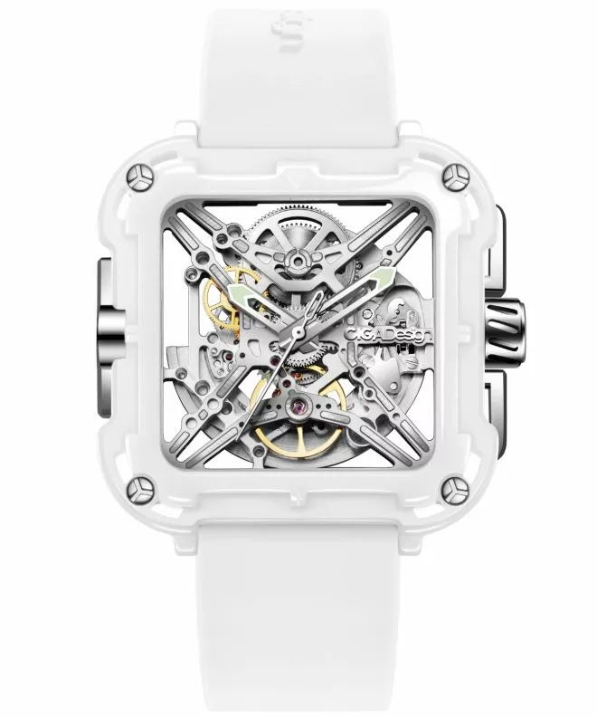 Reloj para mujeres Ciga Design X Series Ceramic Skeleton X012-WS02-W5WH