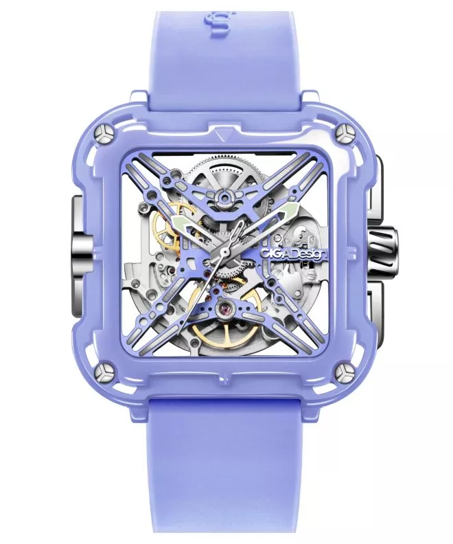 Reloj para mujeres Ciga Design X Series Ceramic Skeleton X012-PP02-W5PL