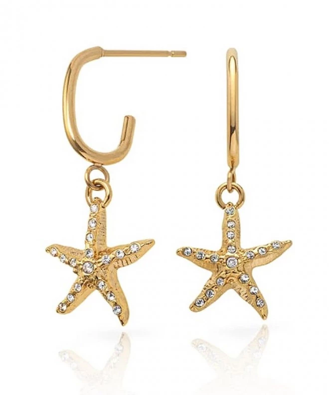 Pendientes Paul Hewitt Sea Star Hoops Earing Gold PH-JE-1096