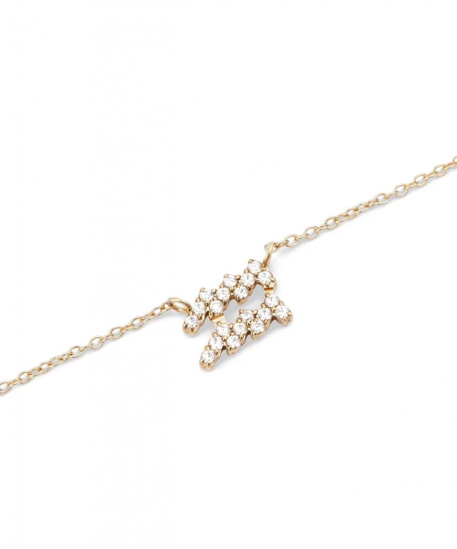 Collar Daniel Wellington Crystal Zodiac Chain Gold Aquarius DW00400929