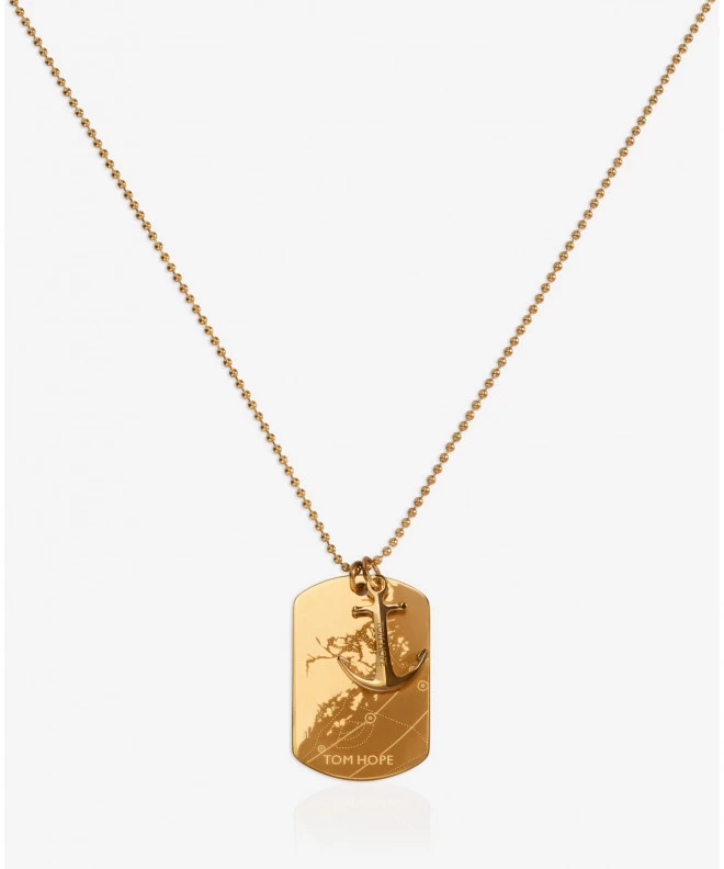 Collar Tom Hope Island Tag Gold TM0625