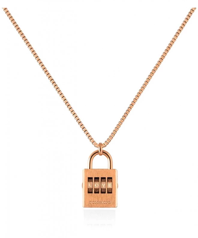 Collar Tom Hope Padlock Necklace Rose TM0672