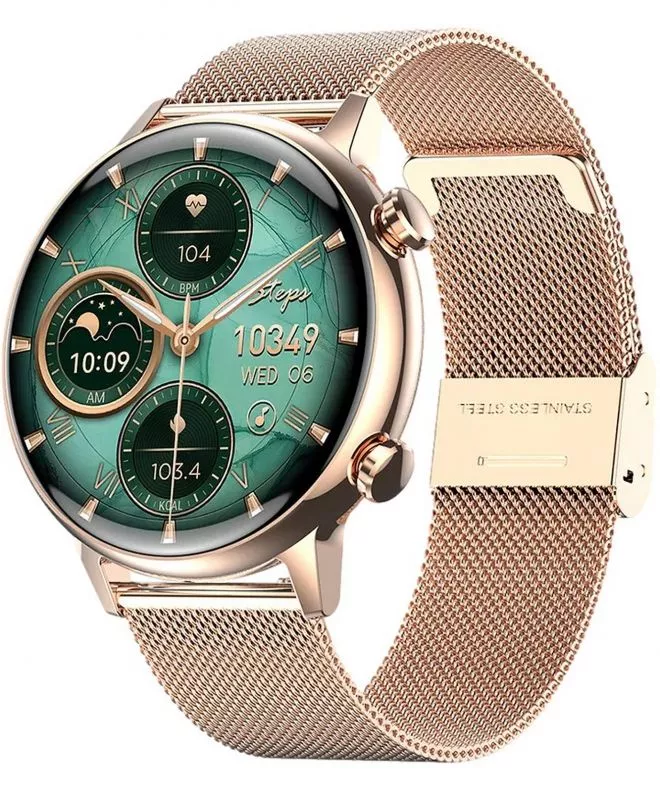 Smartwatch para mujeres Manta Alexa Mini Złoty SET SWU502GD