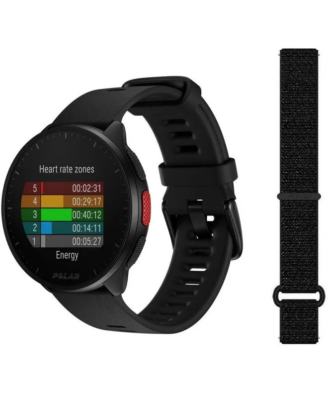 Reloj Deportivo unisex Polar Pacer Night Black SET 725882063973