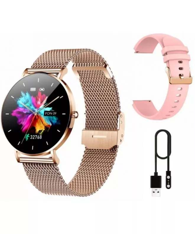 Smartwatch para mujeres Manta Alexa Gold SET SWU501GD