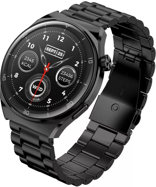 Smartwatch para hombres Garett V12 Black Steel 5904238485620