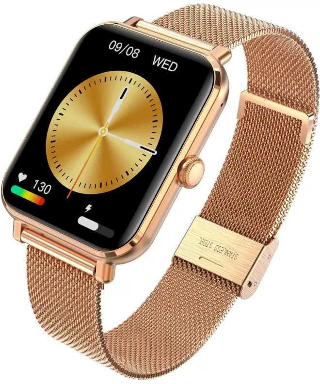Smartwatch para mujeres Garett GRC CLASSIC Gold steel 5904238484821