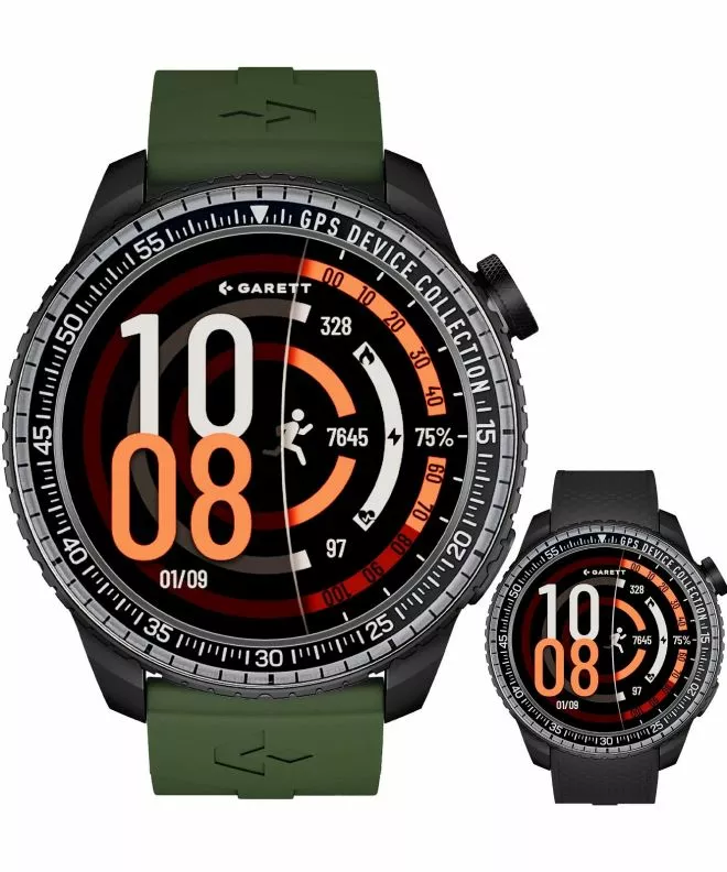 Smartwatch para hombres Garett Compass Black SET 5904238487372