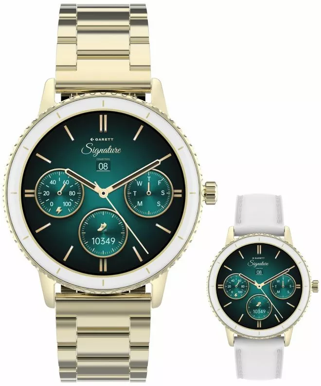 Smartwatch para mujeres Garett Signature Grace Gold Solid SET 5904238485088
