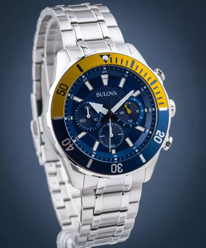 Reloj para hombres Bulova Sport Blue Chronograph 98A245