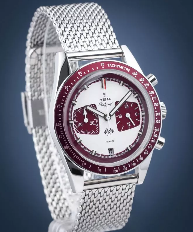 Reloj para hombres Yema Rallygraf Chronograph Meca-Quartz YMHF1580-LM