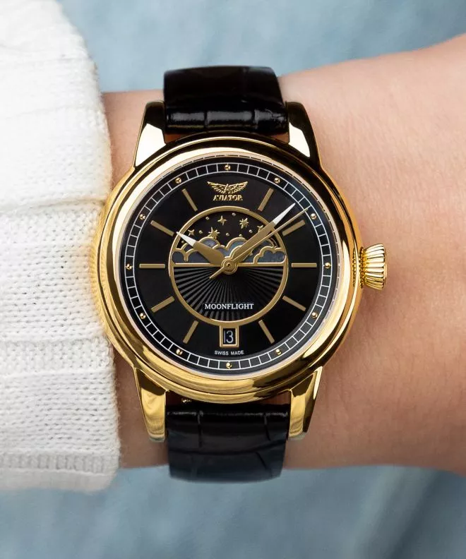 Reloj para mujeres Aviator Douglas Moonflight Limited Edition V.1.33.1.344.4