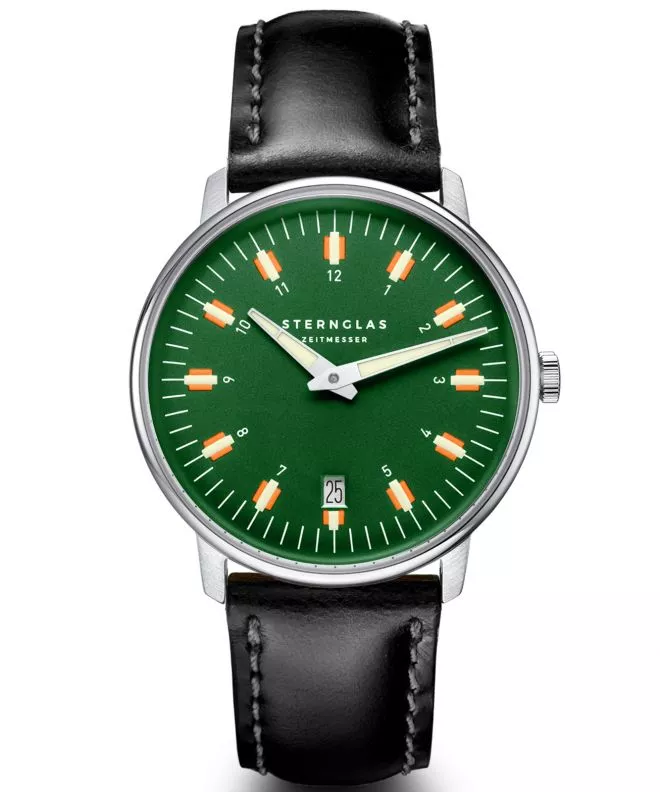 Reloj para hombres Sternglas Egor Green Silver S01-EG08-BR02