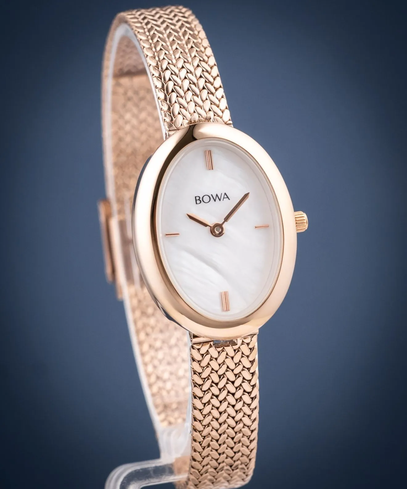 Reloj para mujeres BOWA Oslo Pearl Rose-Gold Mesh 23 OS237-157-107M