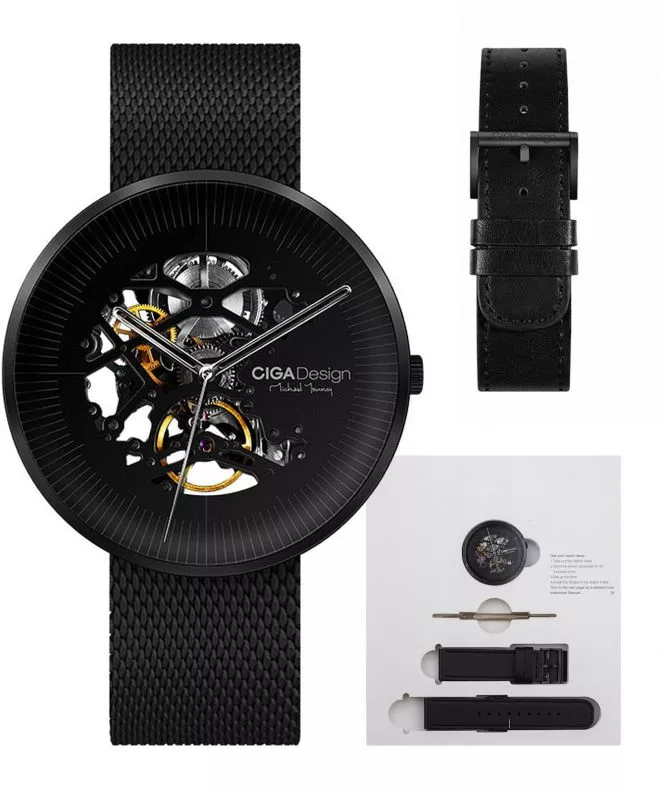 Reloj para hombres Ciga Design MY Series Stainless Steel Skeleton Automatic M021-BLBL-W13