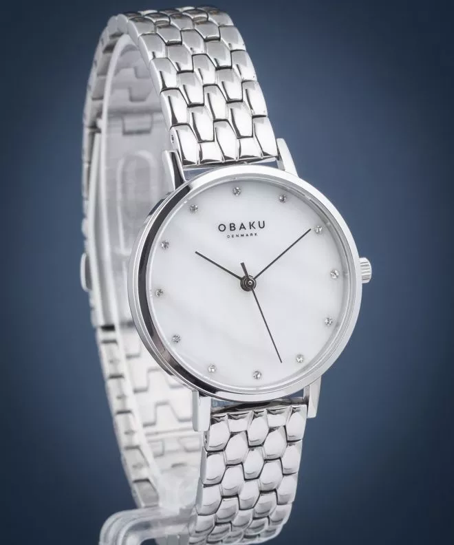 Reloj para mujeres Obaku Brink Lille Perlemor Brace V248LXCWSC