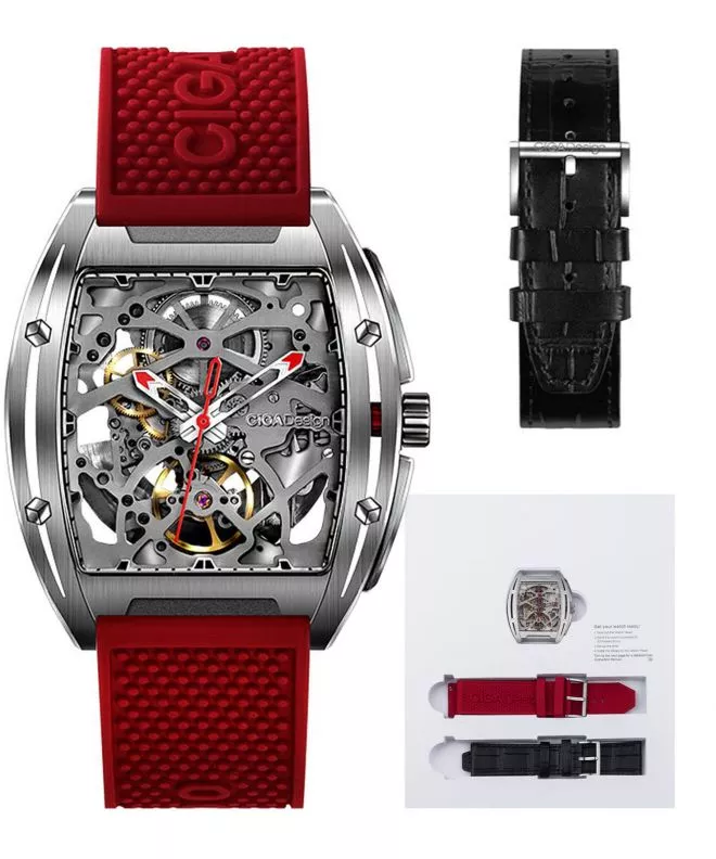 Reloj para hombres Ciga Design Z-Series Edge Stainless Steel Skeleton Automatic Z031-SISI-W15RE