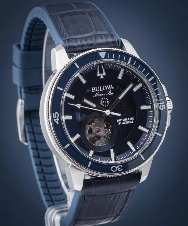 Reloj para hombres Bulova Marine Star Series C Open Heart Automatic 96A291