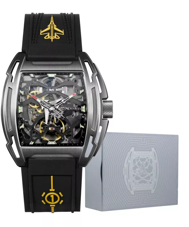 Reloj para hombres Ciga Design Aircraft Carrier Skeleton Limited Edition Z061-IPTI-W5BK