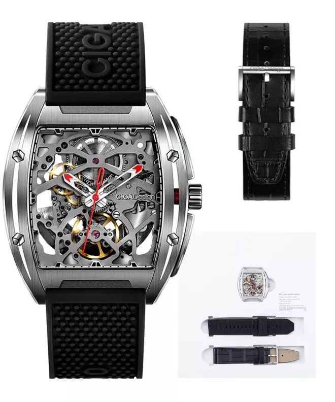 Reloj para hombres Ciga Design Z-Series Edge Stainless Steel Skeleton Automatic Z031-SISI-W15BK