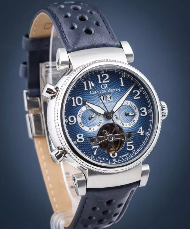 Reloj para hombres Carl von Zeyten Ruhestein Open Heart Automatic CVZ0075BLS