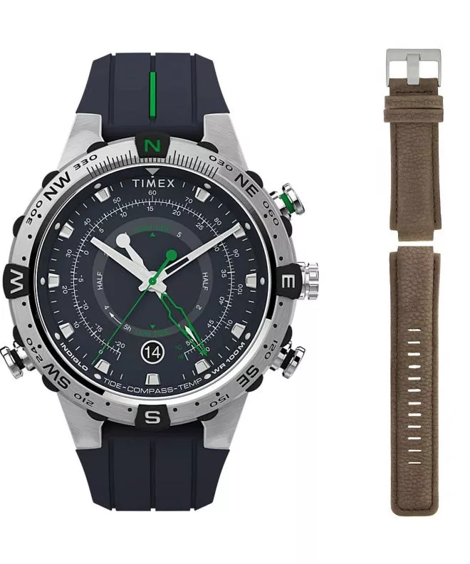 Reloj para hombres Timex Expedition Outdoor Tide/Temp/Compass + Dodatkowy pasek Timex TW2V22100B