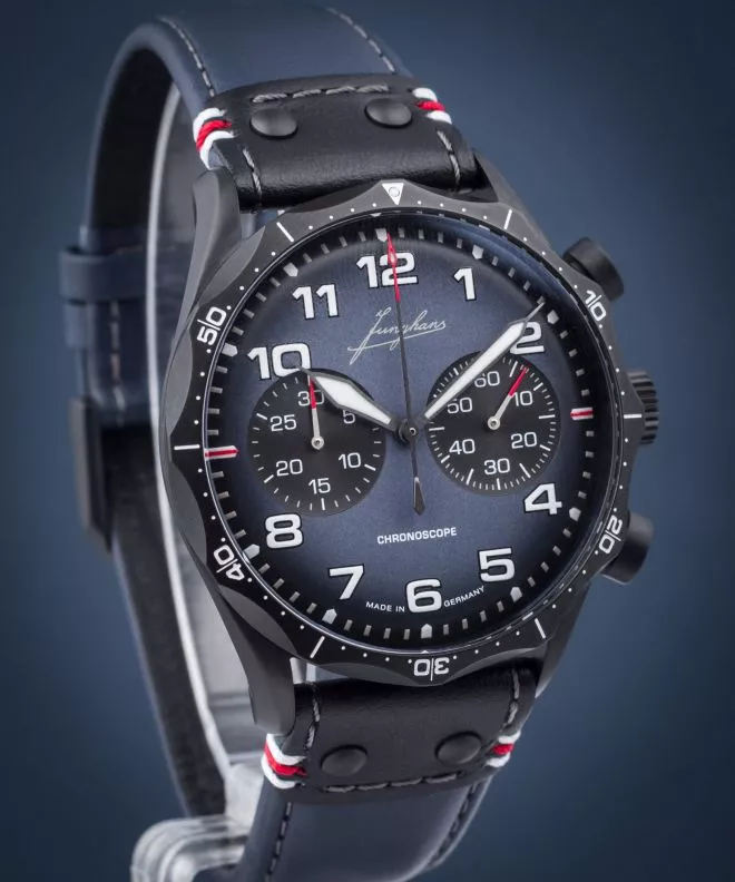 Reloj para hombres Junghans Meister Pilot Chronoscope Navy Blue Limited Edition 027/3396.00