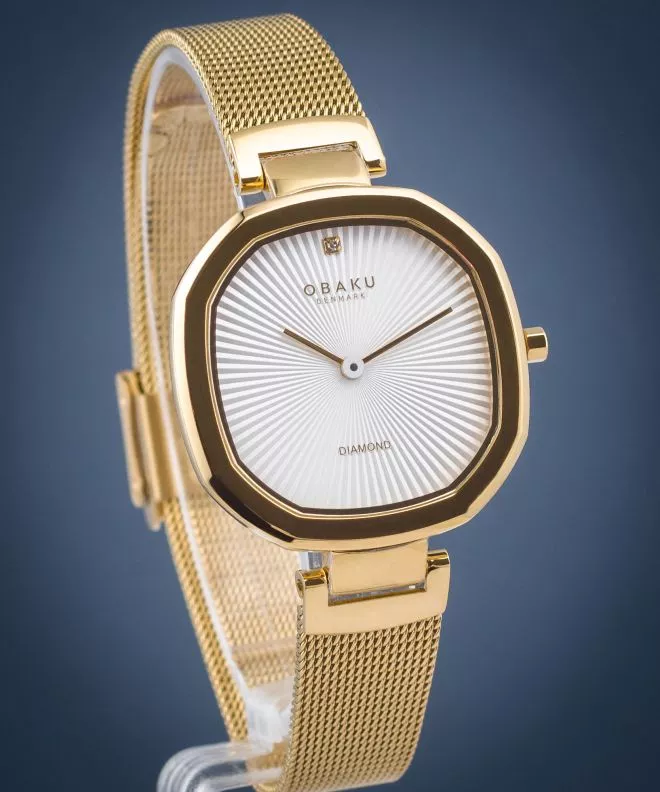 Reloj para mujeres Obaku Brilliant Gold Diamond V277LXGIMG
