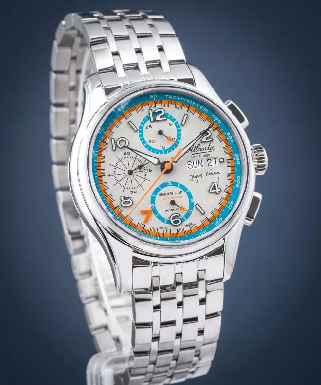 Reloj para hombres Atlantic Worldmaster Prestige Valjoux Chronograph Krzysztof Hołowczyc SET Limited Edition 55858.41.29LE