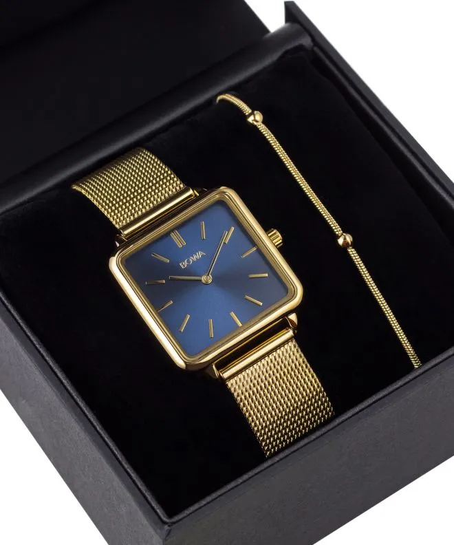 Reloj para mujeres BOWA Vienna Navy Blue-Gold Mesh 29 VI294-34-164M-419-04
