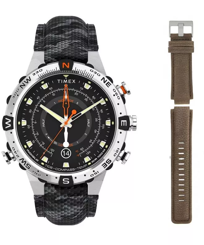 Reloj para hombres Timex Expedition Outdoor Tide/Temp/Compass + Dodatkowy pasek Timex TW2V22300B