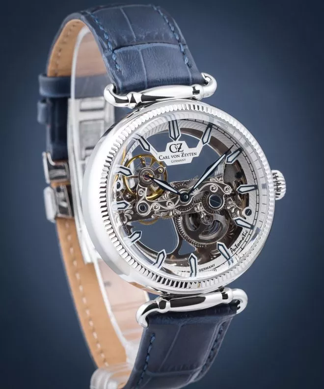 Reloj para hombres Carl von Zeyten Elzach Skeleton Automatic Limited Edition CVZ0031WHS