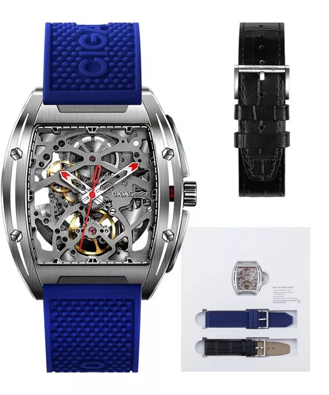 Reloj para hombres Ciga Design Z-Series Edge Stainless Steel Skeleton Automatic Z031-SISI-W15BU