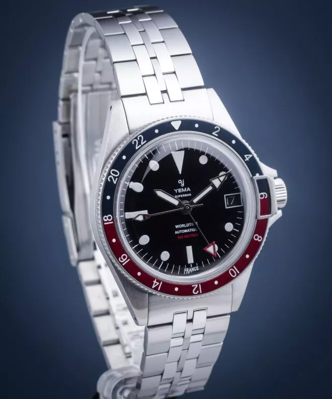 Reloj para hombres Yema Superman 500 GMT Pepsi YGMT22B39-AMS