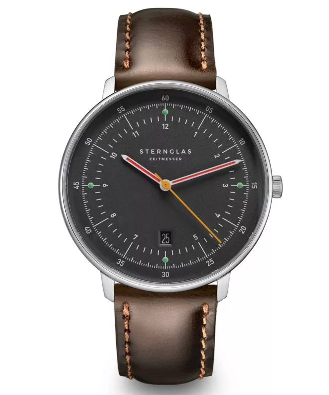 Reloj para hombres Sternglas Hamburg Neugraphite S01-HH39-BR03