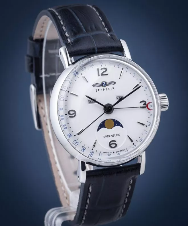 Reloj para mujeres Zeppelin Hindenburg Moonphase Lady 8077-1
