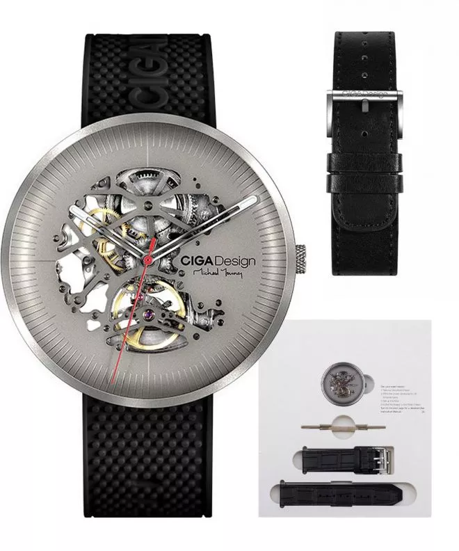 Reloj para hombres Ciga Design MY Titanium Skeleton Automatic M031-TITI-W15BK