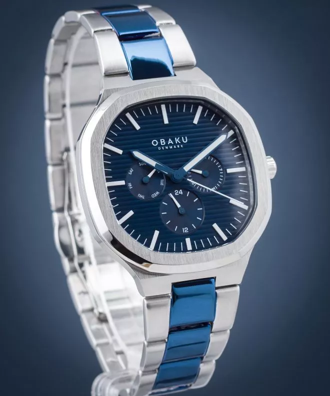 Reloj para hombres Obaku ILD Bluesteel V275GMCLSK