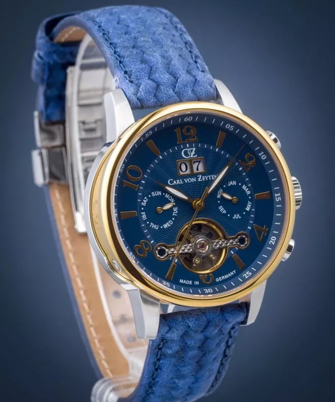 Reloj para hombres Carl von Zeyten Bühl II Open-heart Big Date Calendar CVZ0074GBLS