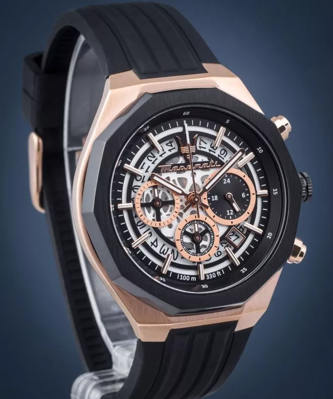 Reloj para hombres Maserati Stile Skeleton Chronograph R8871642003
