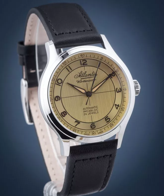 Reloj para hombres Atlantic Worldmaster Incabloc Automatic 53780.41.39BK