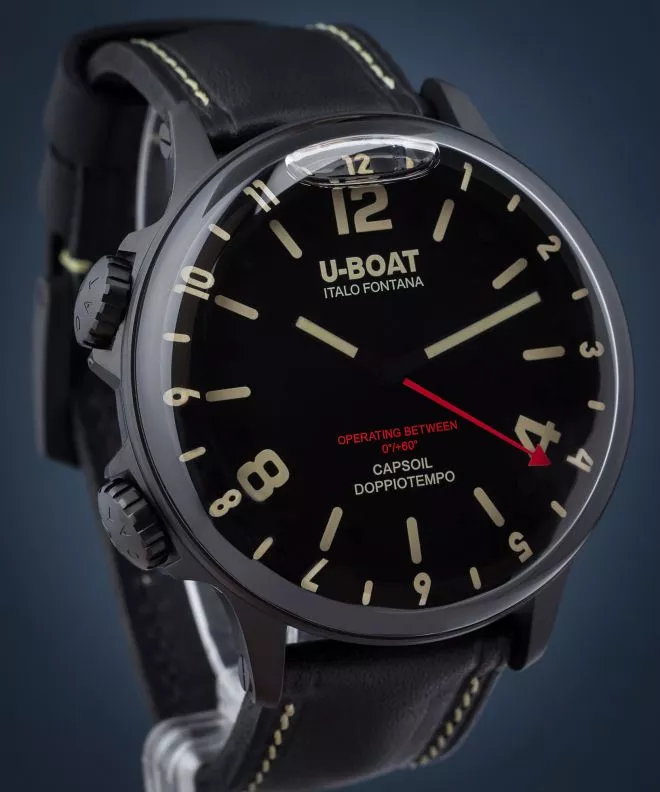 Reloj para hombres U-Boat Capsoil Doppiotempo 55 DLC BK BE 9671