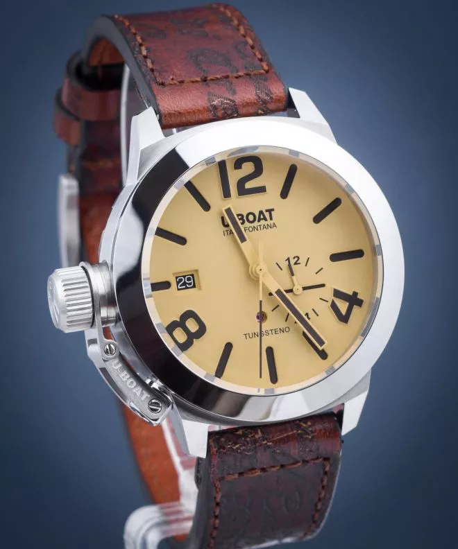 Reloj unisex U-Boat Classico 42 Tungsteno Beige 8892